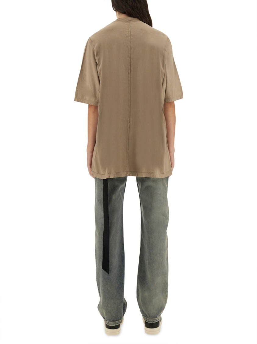 Rick Owens Drkshdw "jumbo" T-shirt In Brown