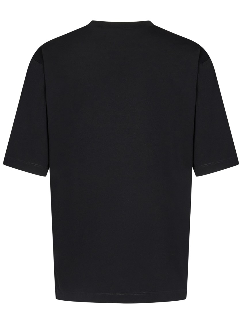 Dsquared2 Loose Fit Black Cotton T-shirt With Vintage Logo