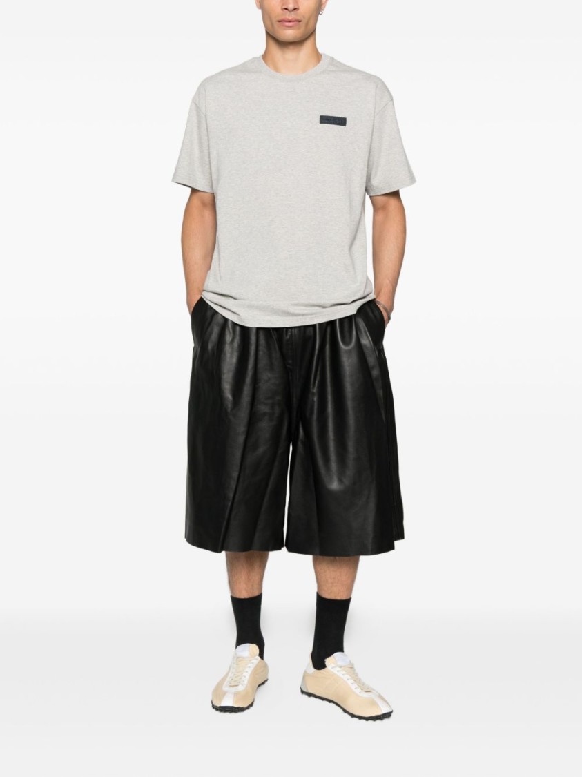 Givenchy Grey T-shirt With Subtle Logo Patch In Gray