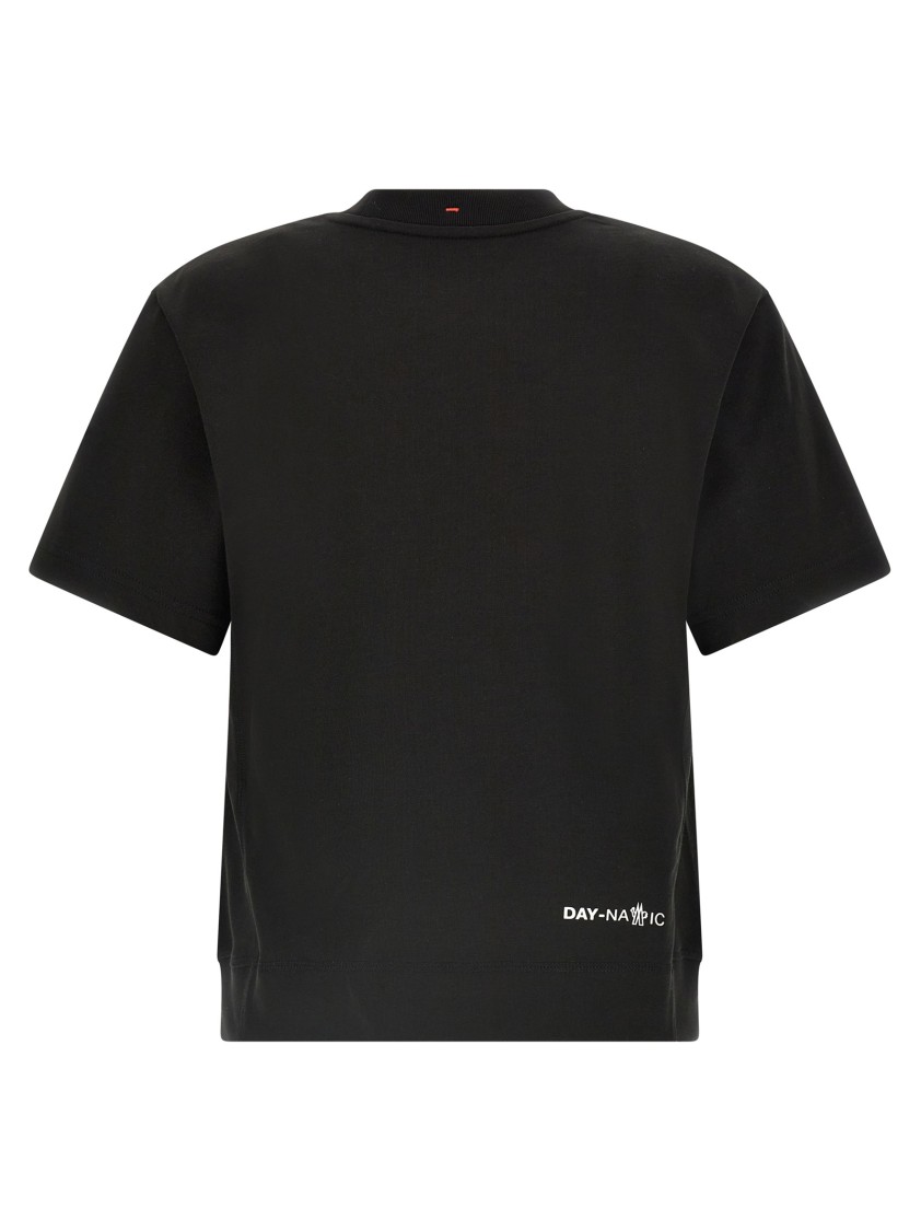 Moncler Grenoble Embossed Logo Cotton Jersey T-shirt In Black