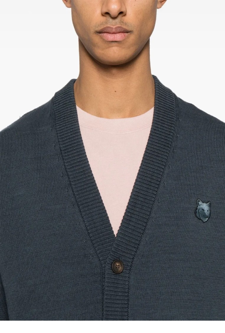 Shop Maison Kitsuné Bold Fox Head Patch Comfort Cardigan