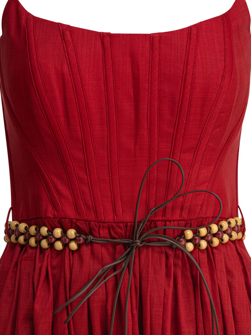 Zimmermann Rhiannon Printed Midi Dress In Red