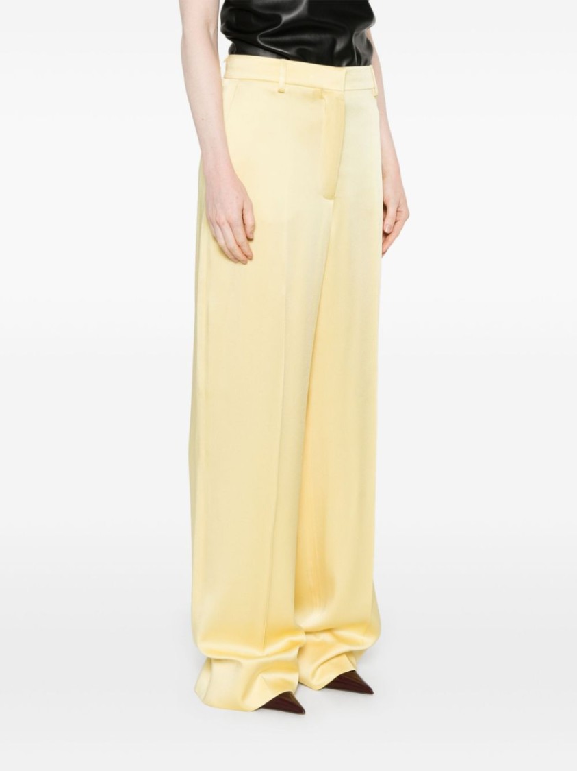 Shop Stella Mccartney Beige Wide-leg Trousers In Neutrals