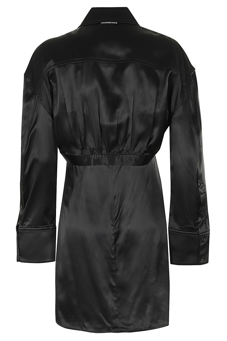 Alexander Wang Prestyled Slip Dress In Black