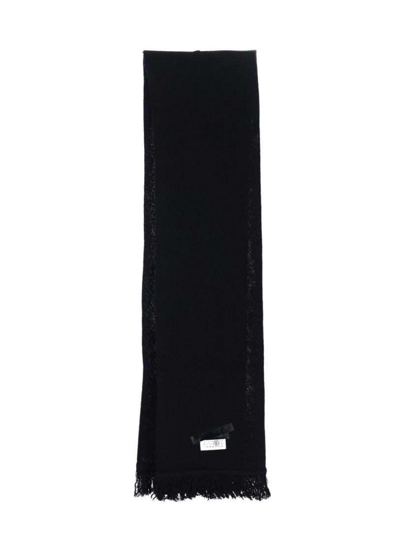 Mm6 Maison Margiela Mm6 By Maison Margiela "numeric" Scarf – Black In Black