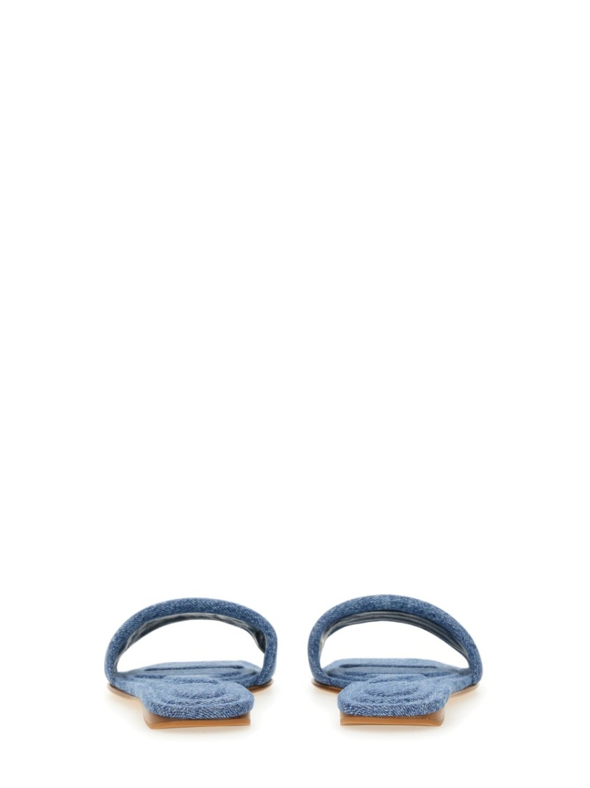 Alexander Wang Vy Pool Sandal In Denim In Blue