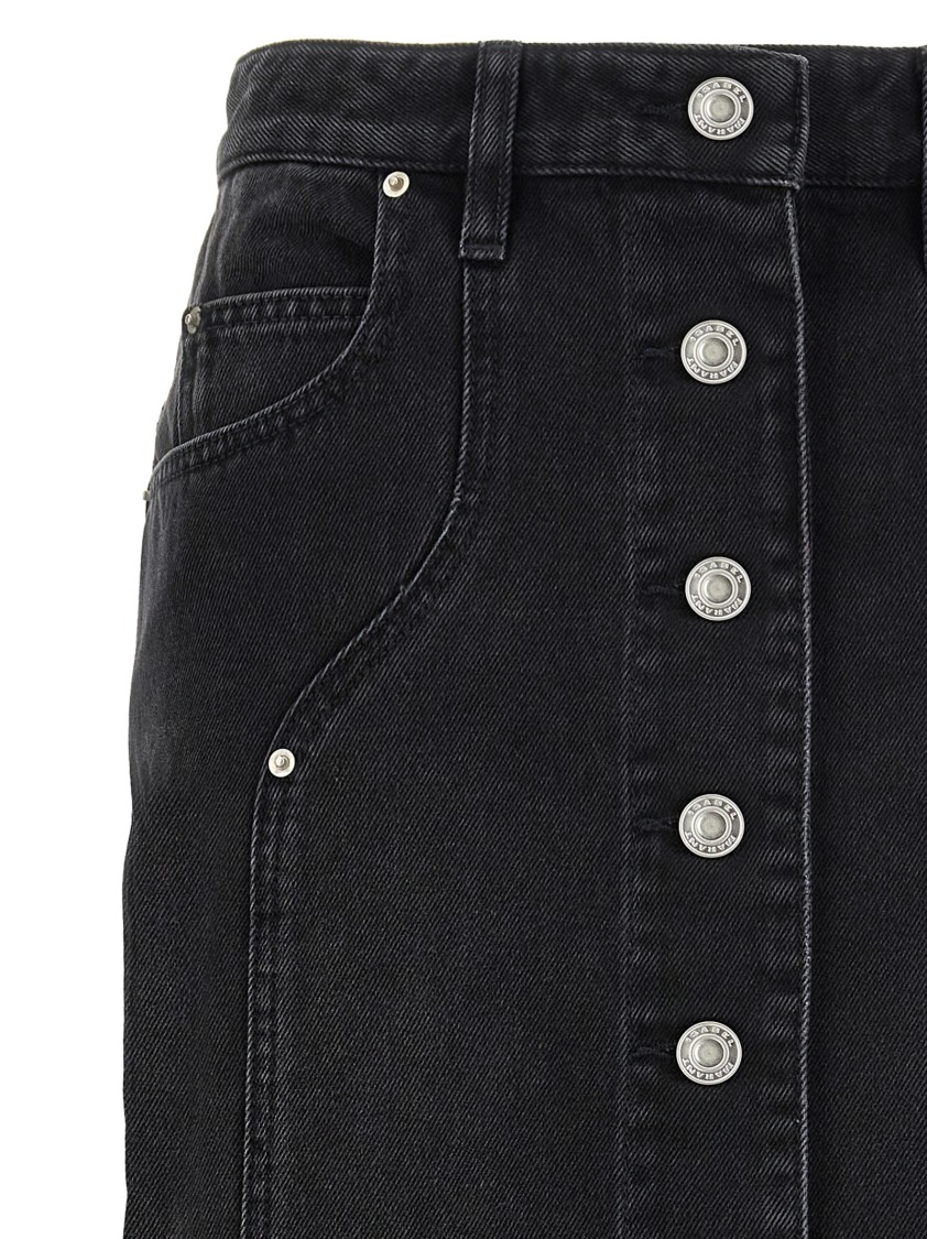 Isabel Marant Étoile Marant Etoile Vandy Denim Cotton Skirt In Blue