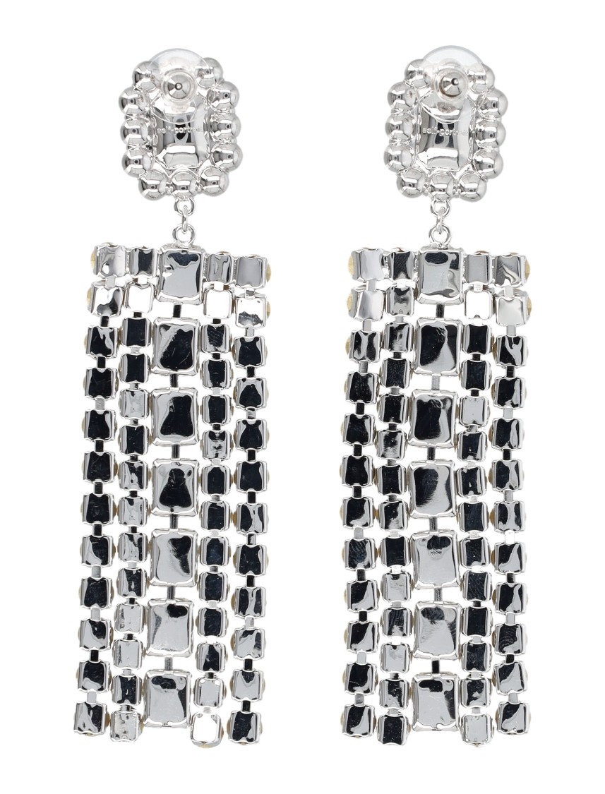 Self-portrait Multi Crystal Droplet Jewelry Silver In Metallic