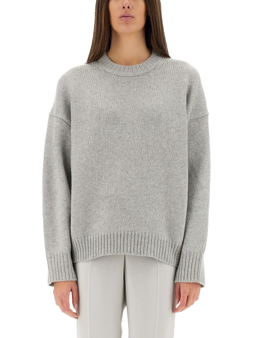 Shop Theory Oversize Knit Top In Grey