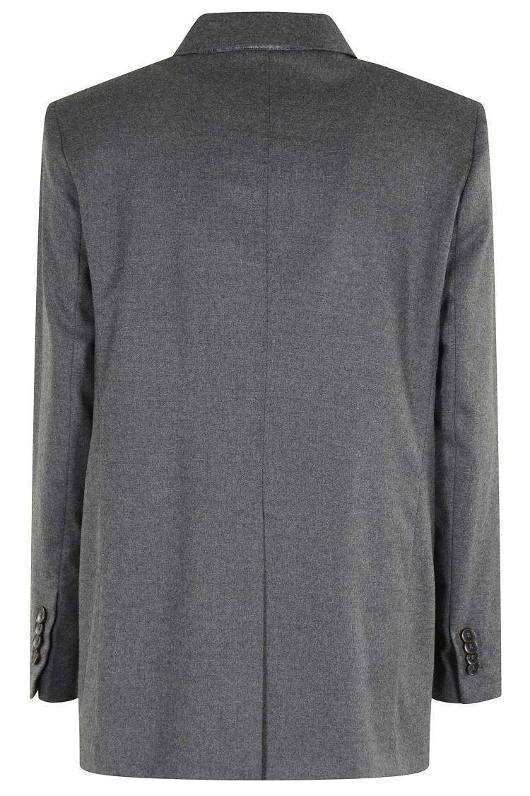 Seventy Double-breasted Gray Blazer With Tailored Silhouette In Gray