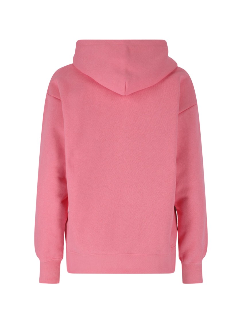 Valentino Pink Cotton Hoodie With Kangaroo Pocket