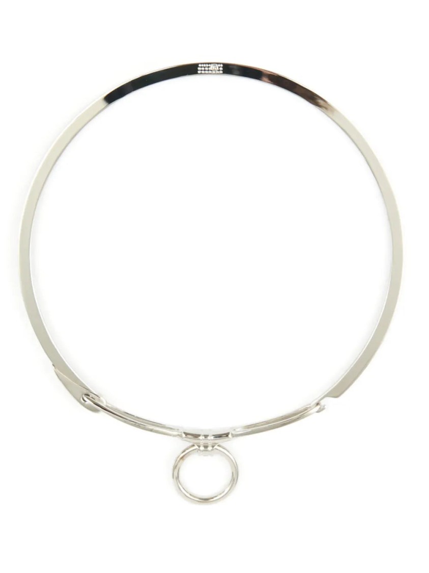 Mm6 Maison Margiela Mm6 By Maison Margiela Minimalist Silver-tone Choker Necklace