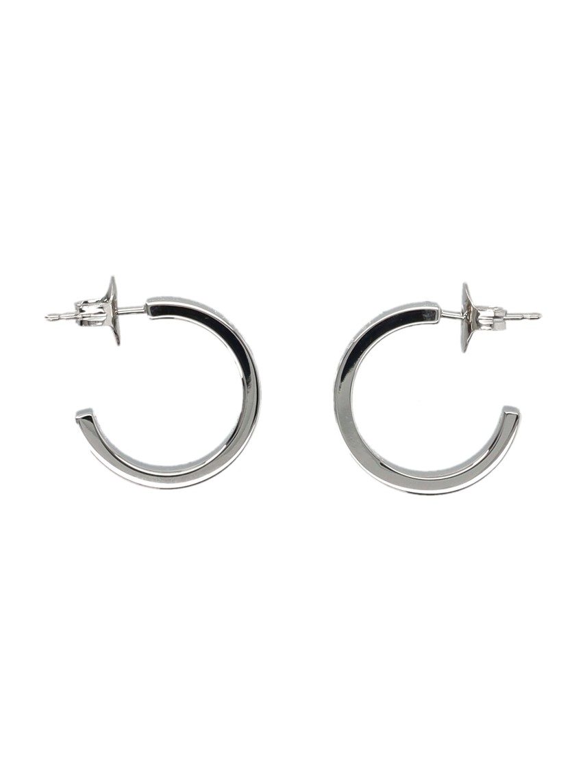 Mm6 Maison Margiela Mm6 By Maison Margiela Numeric Minimal Signature Hoop Earrings In Silver