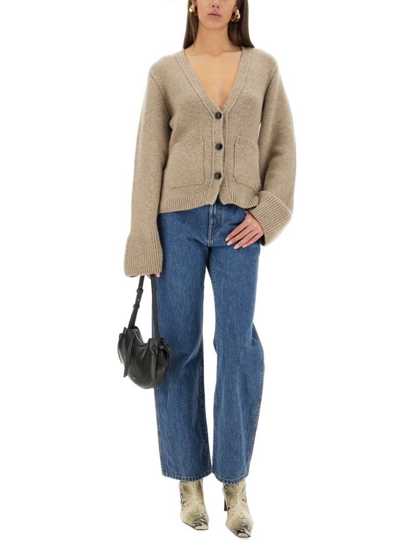 Shop Khaite "scarlet" Cardigan In Neutrals