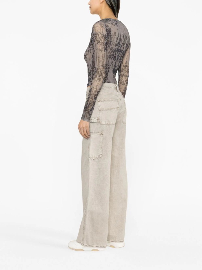 AGOLDE AGOLDE MAGDA WIDE-LEG DENIM JEANS