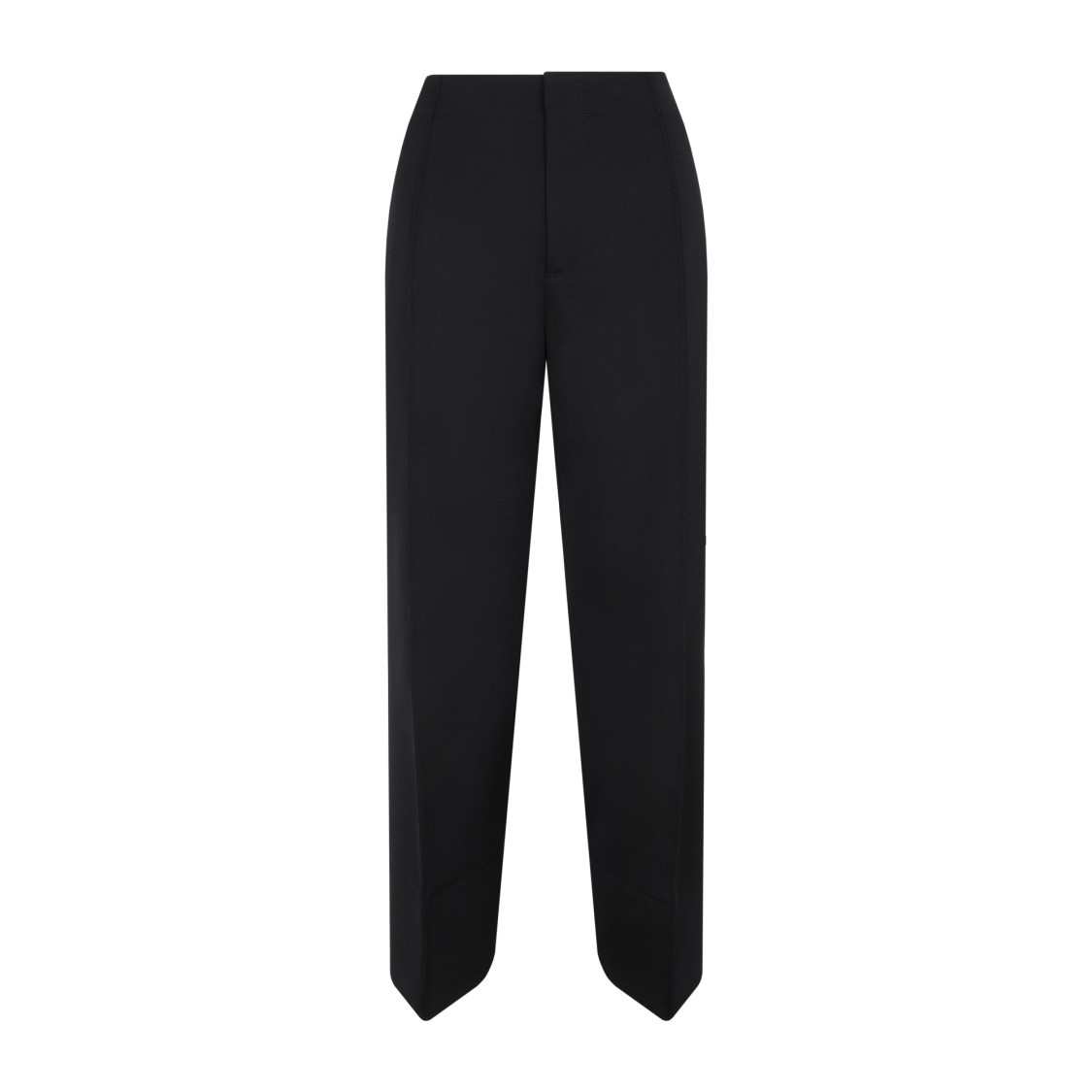 Bottega Veneta Wool Cropped Trousers In Black