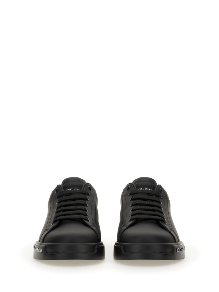 Dolce & Gabbana Portofino Low-top Sneakers In Black