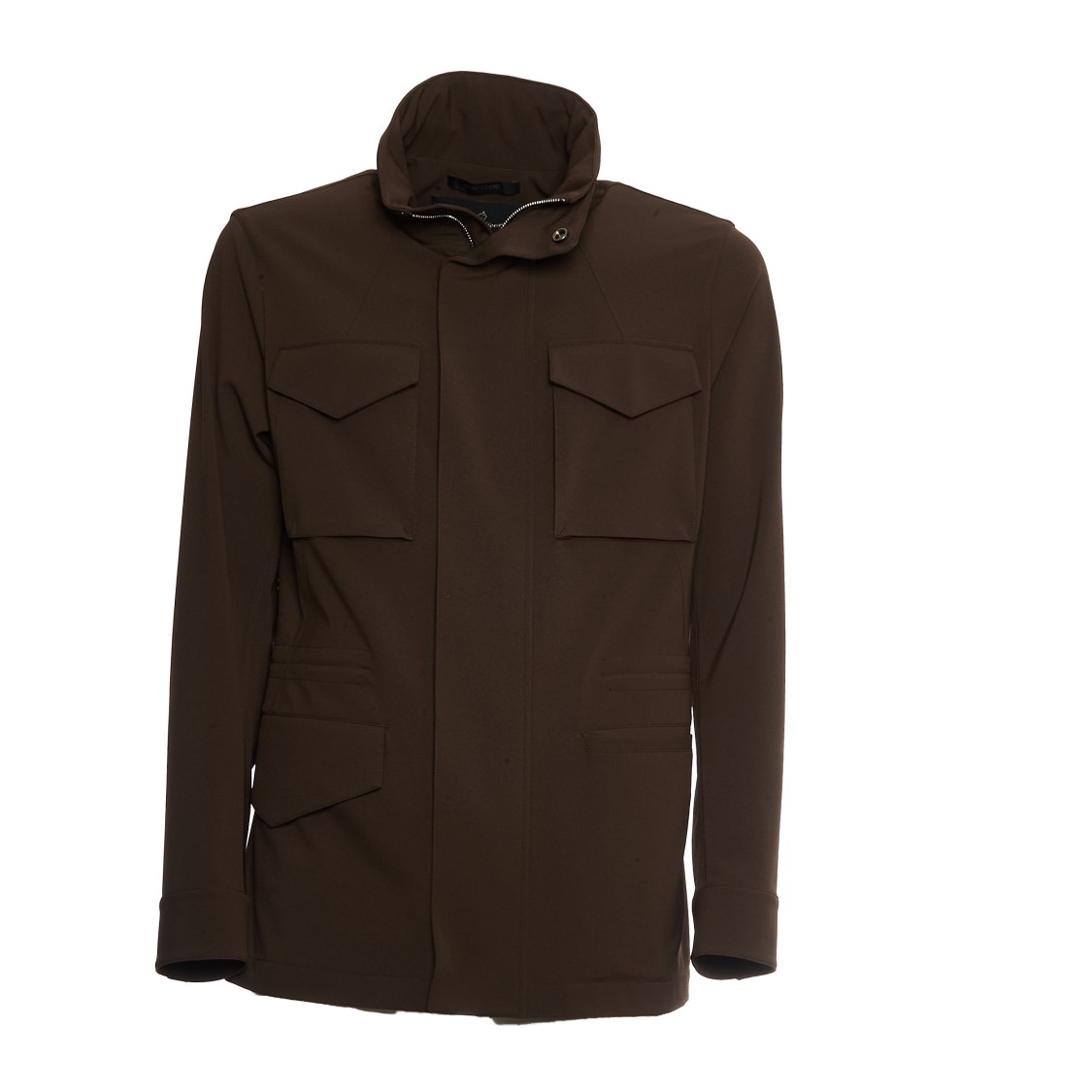Montecore Dark Brown Field Jacket With Removable Hood