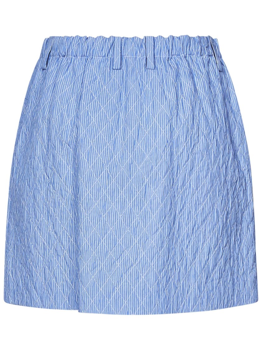 N°21 Light Blue Diamond Pattern Mini Skirt N°21 Light Blue Diamond Pattern Mini Skirt | THE LIST