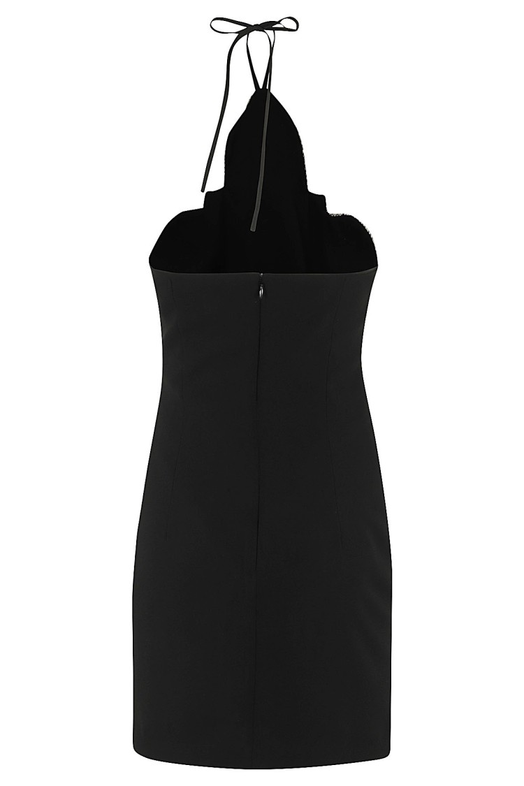 Amen In Crepe W Embr Orchd In Black