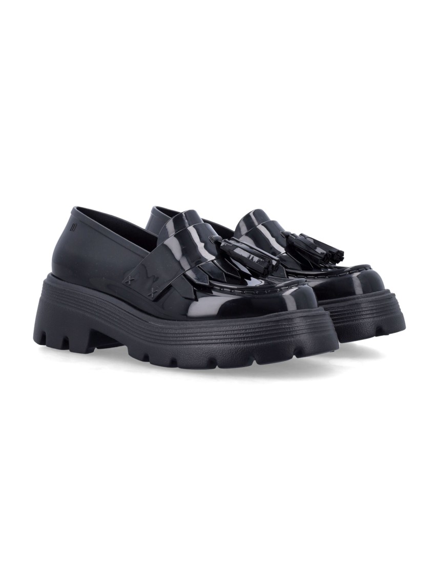 Shop Comme Des Garçons Chunky Platform Loafers With Glossy Finish In Black