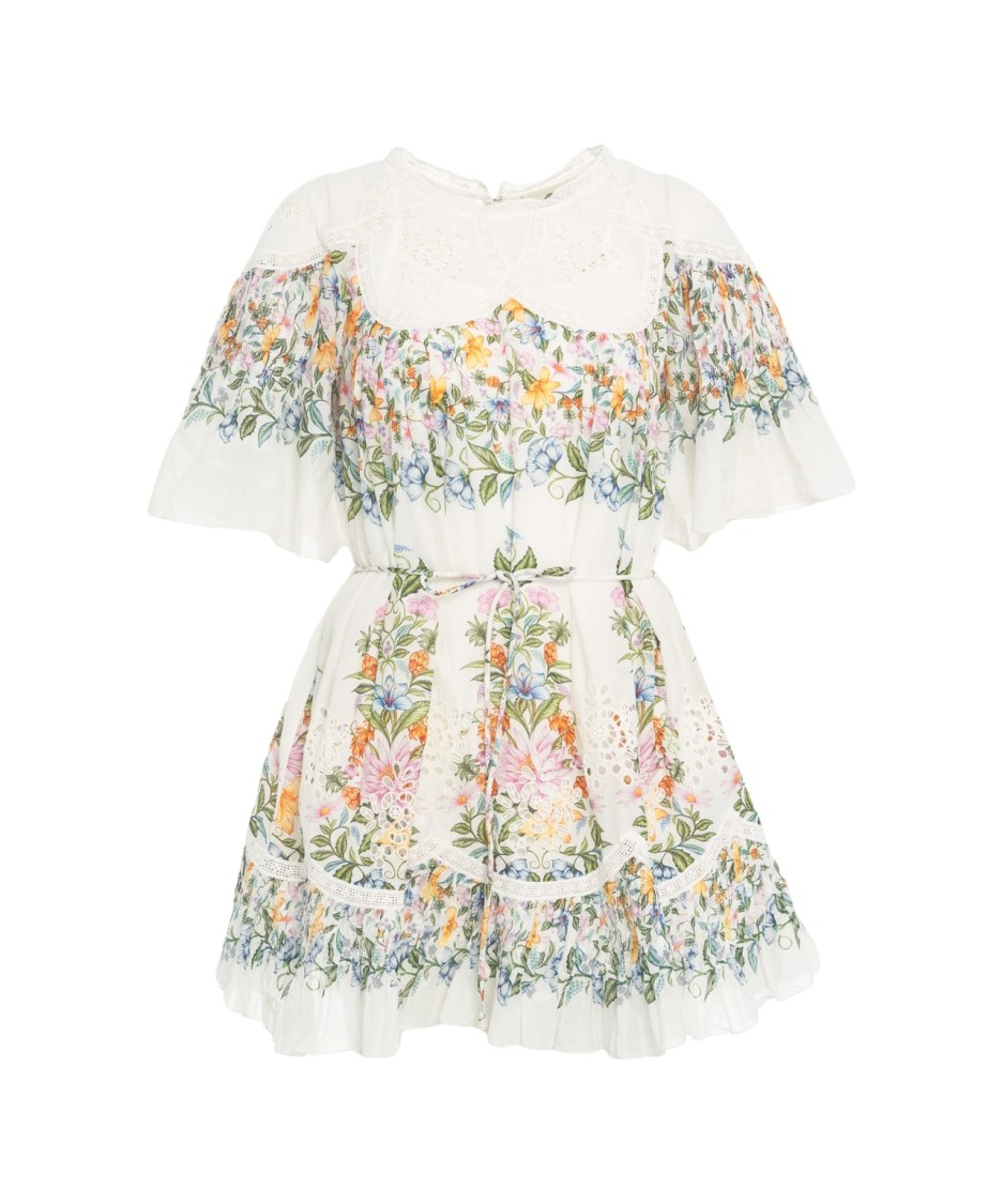 Farm Rio Floral Pattern Mini Dress