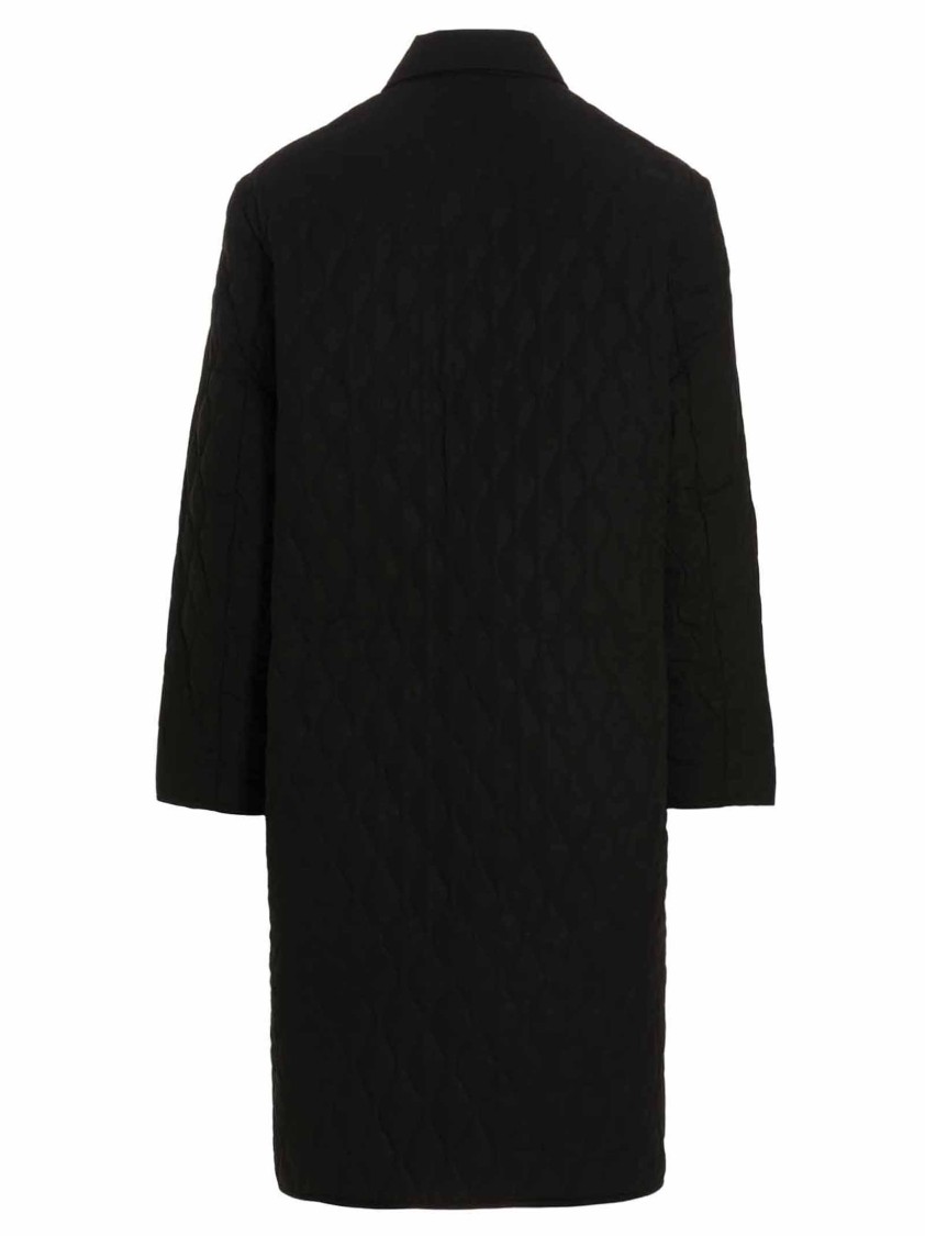 Vtmnts 'quilted Texture Flap Pocket Coat' In Black