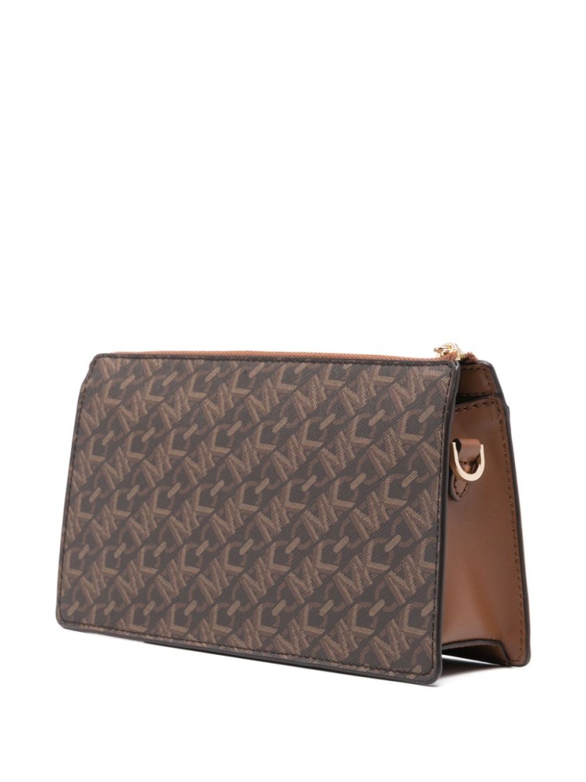 Michael Kors Lg Conv Xbody In Brown