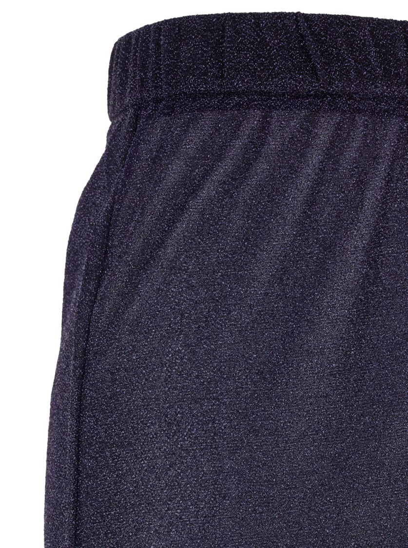 Shop Oseree Oséree Lumiere' Blue Pants With Elastic Waist In Tech Fabric