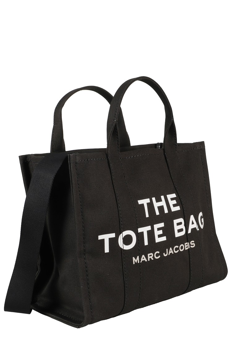 Shop Marc Jacobs Structured Canvas Tote In Black