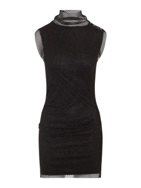 SPORTMAX EMPOLI DRESS スポーツマックス エンポリ ドレス Sleeveless dress with rhinestones, black | Sportmax