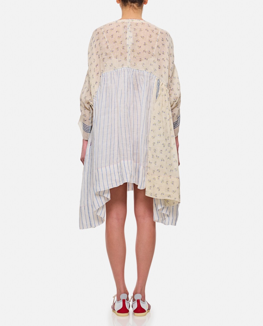 Shop Péro Pero Double Print Midi Dress In Multicolor