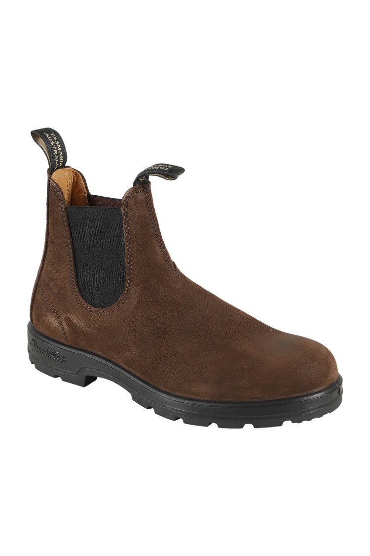Blundstone Water-repellent Suede Ankle Boot In Dark Olive In Brown