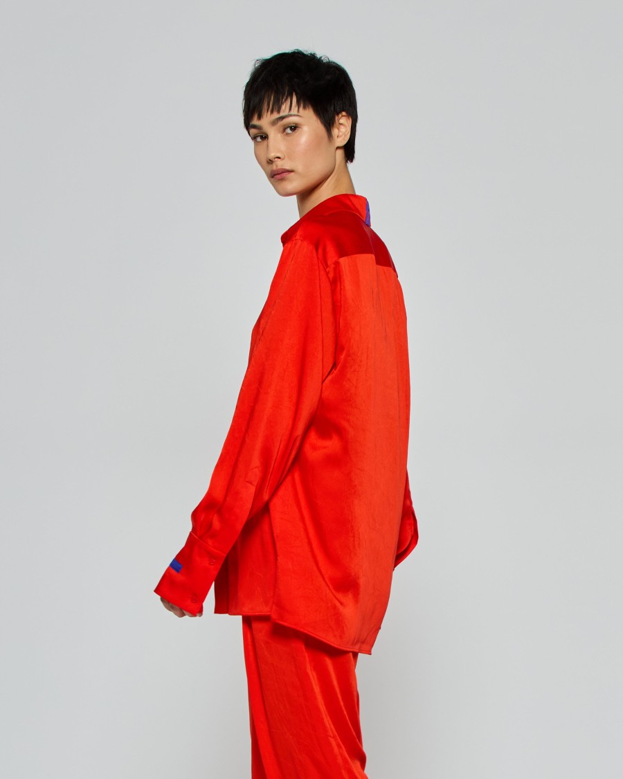 Serena Bute Oversized Shirt '25 - Bright Red