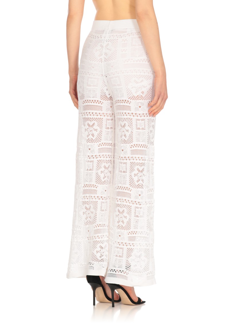 D Exterior D. Exterior White Cotton Pants