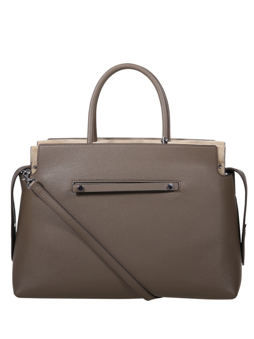 Tory Burch Mercer Pebbled Large Satchel In Brown