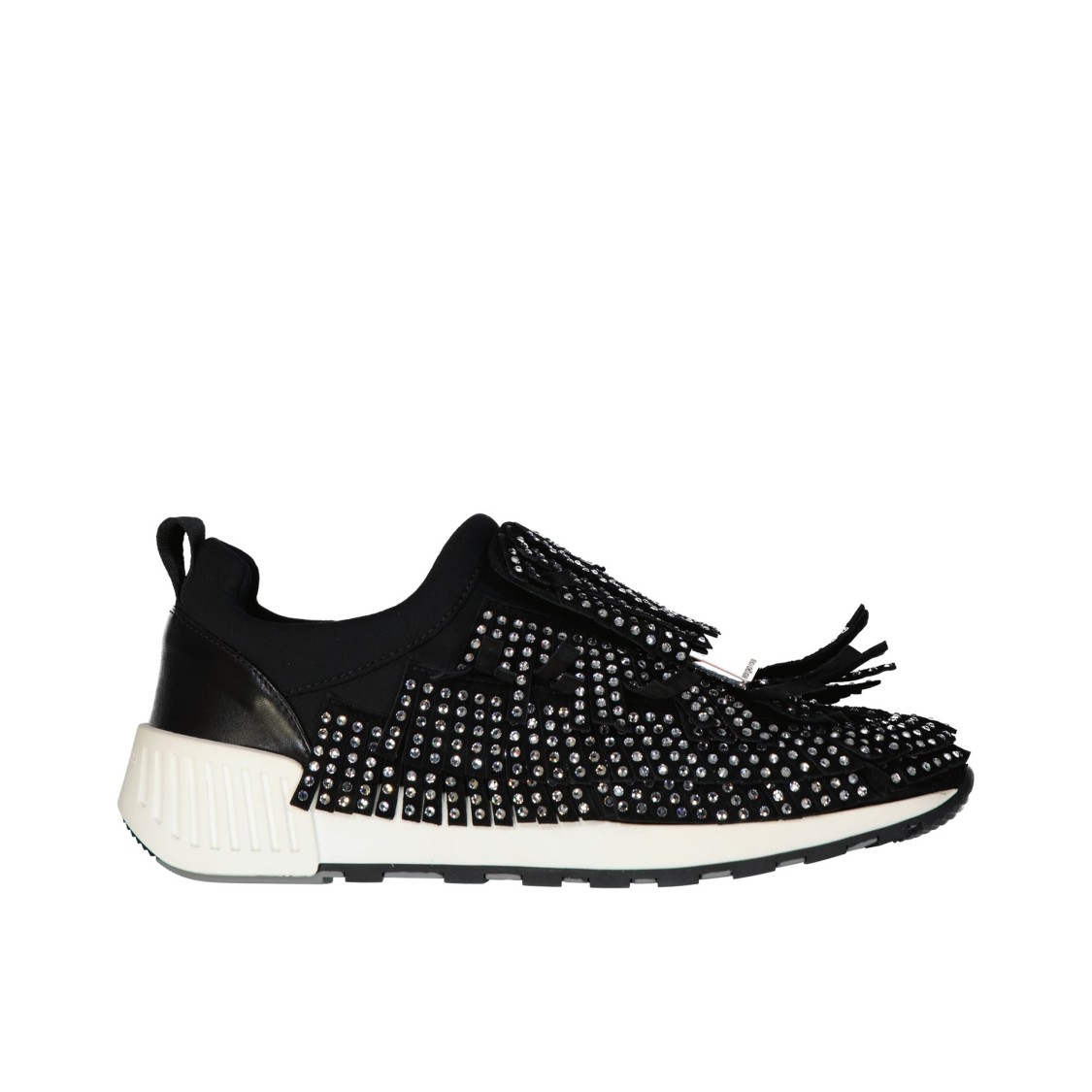 Sergio Rossi Sr1 Running Crystals Sneakers In Black