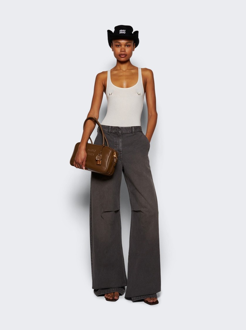 Mugler Pierced Bodysuit - Snow In Neutrals