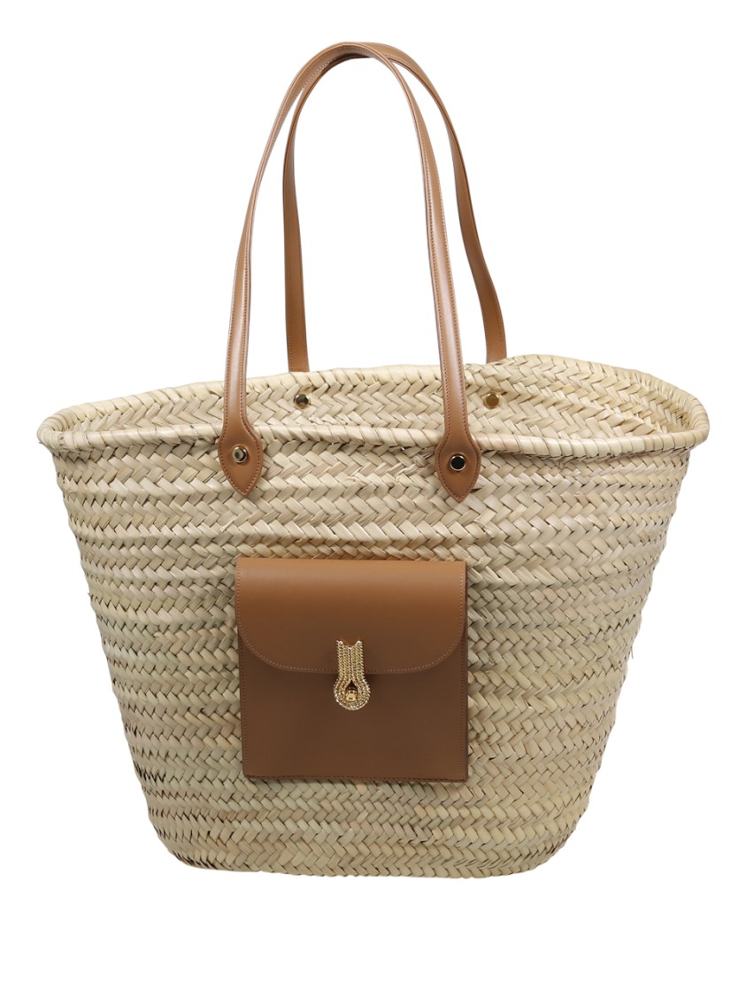 Amato Daniele Queen Basket Long Handles Bag In Neutrals