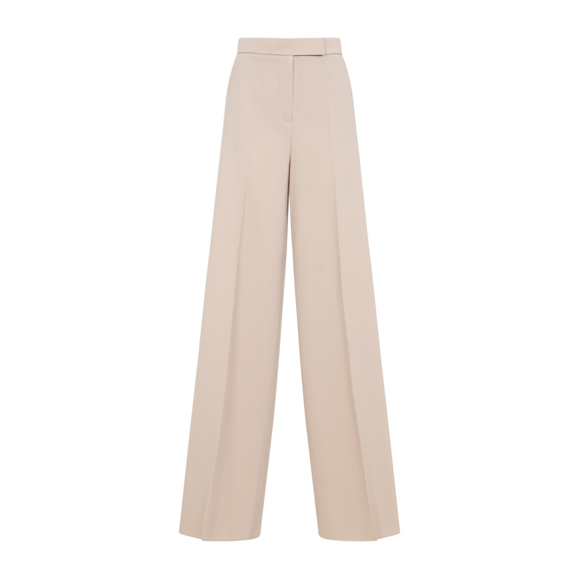 Max Mara Ninfa Wool Wide Leg Trousers In Grey