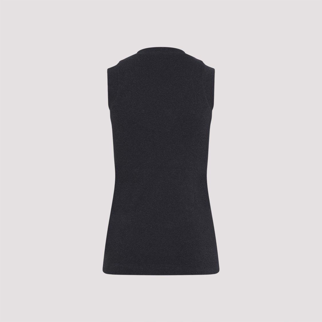 Brunello Cucinelli Fitted Sleeveless Top With Deep V-neckline In Black