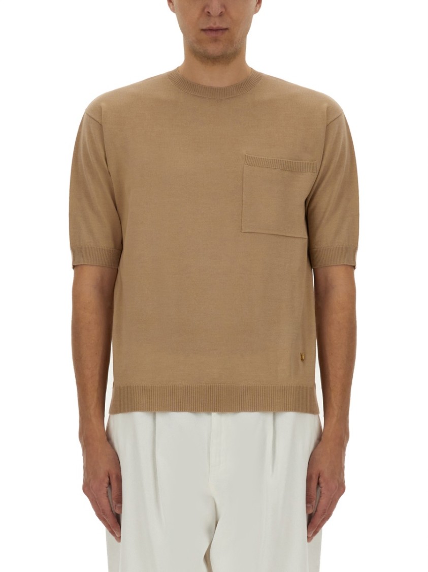Moschino Relaxed Fit Wool And Silk Short-sleeved Sweater
