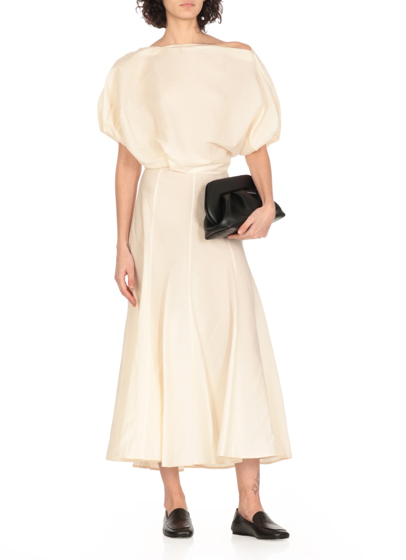 KHAITE KHAITE NATURAL NATURAL KHAITE SILK AND COTTON SKIRT