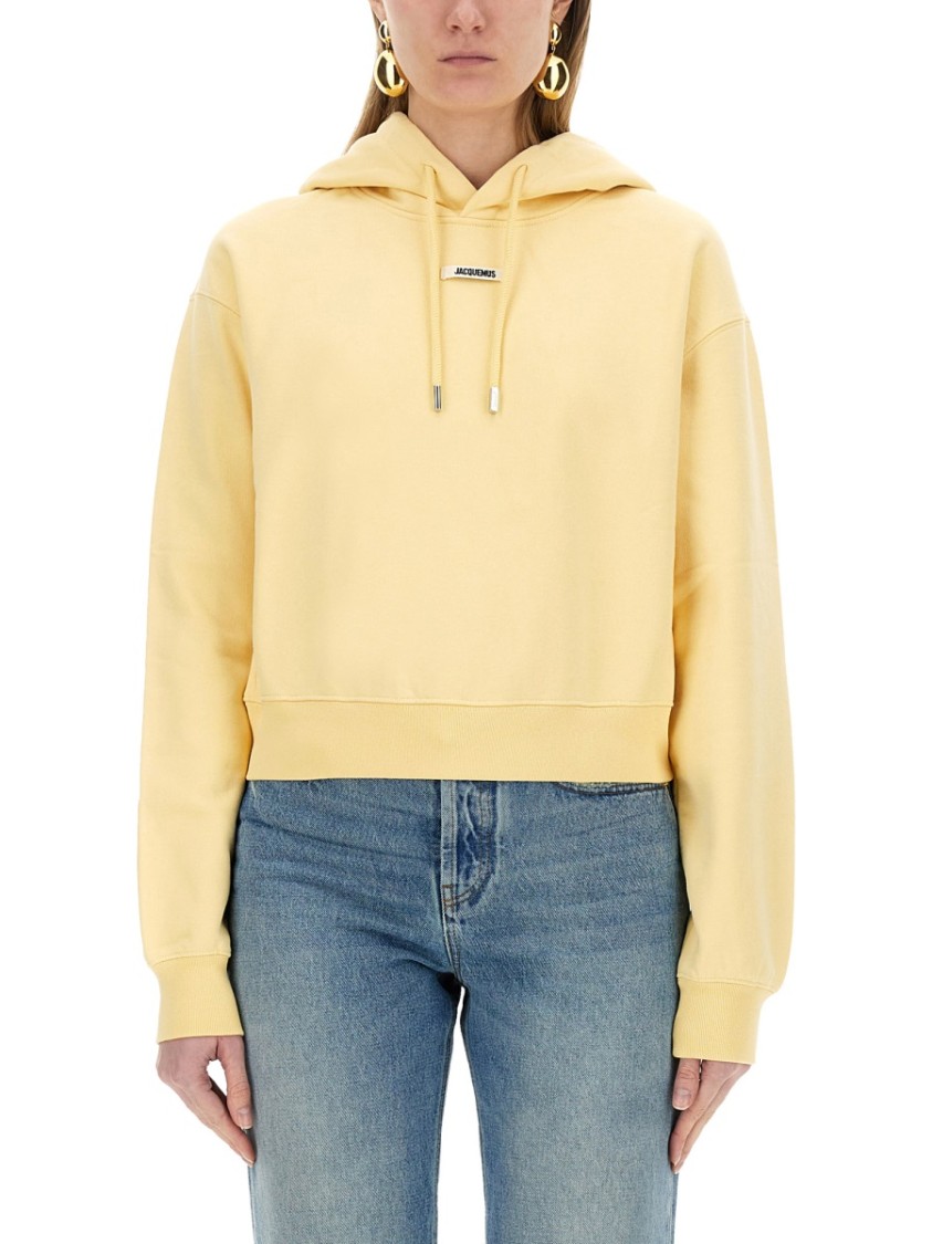 Jacquemus The Sweatshirt With Grosgrain Hood In Neutrals