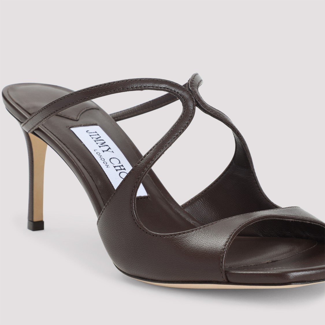 Jimmy Choo Anise 75 Leather Sandals In Blue