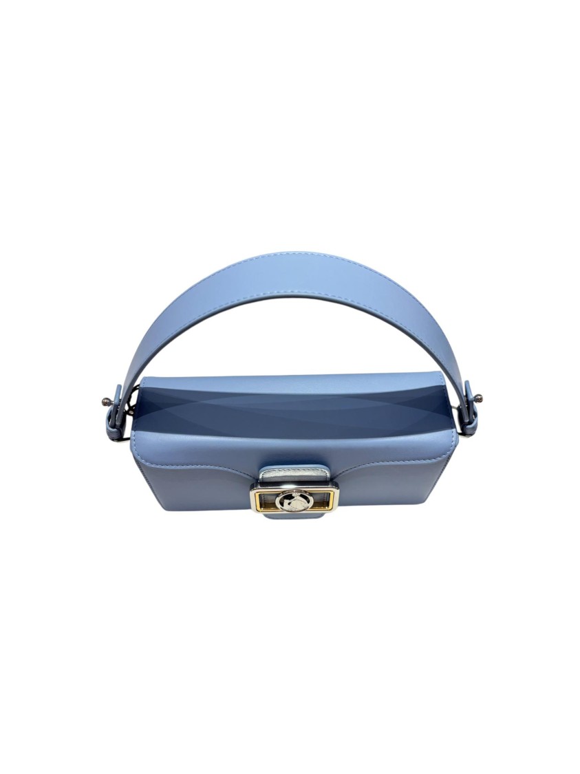 Lanvin Pencil Box Bag Nano With Strap In Blue