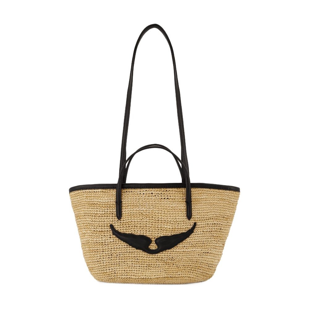 Zadig & Voltaire Le Mini Wings Shopping Bag - Raphia - Beige
