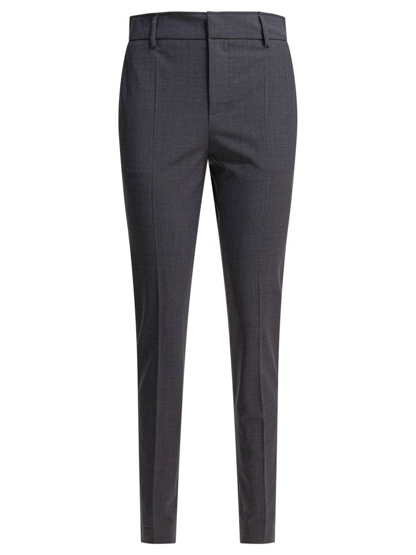 Brunello Cucinelli Tailored Grey Trousers With Mid-rise Waist In Gray