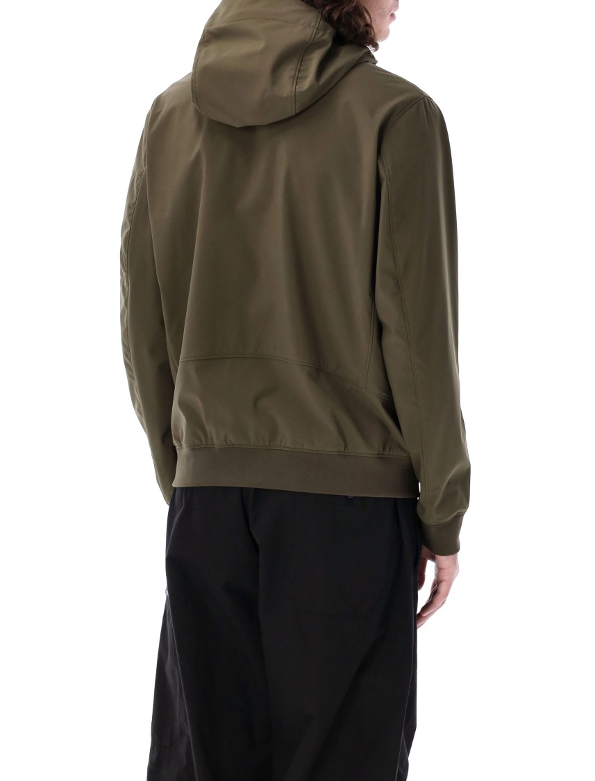 C.p. Company Recycled Polyester Hooded Jacket Lens In Green