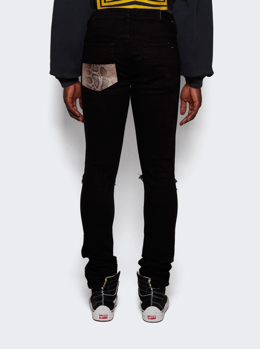 Shop Amiri Snake Mx1 Jean Black